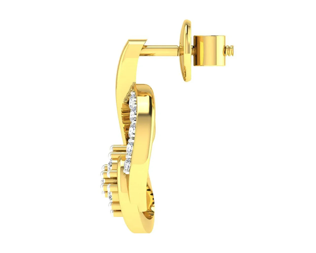 Leba Diamond Earrings In Gold - Jewelslane