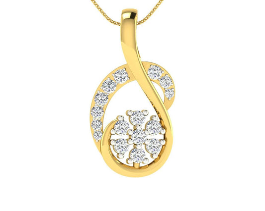 Leba diamond Pendant In gold - Jewelslane