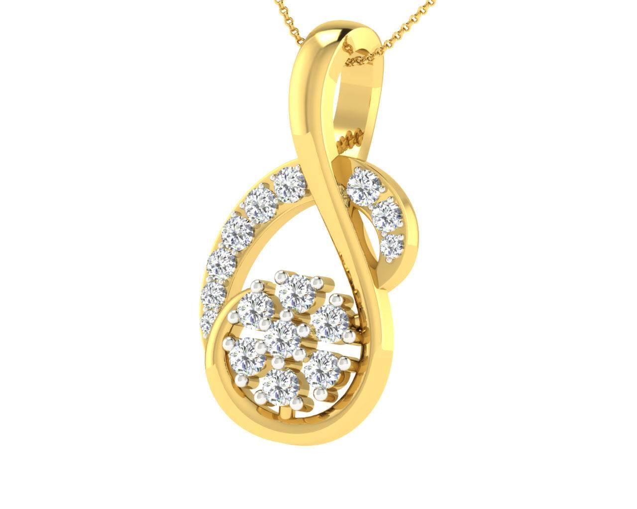 Leba diamond Pendant In gold - Jewelslane