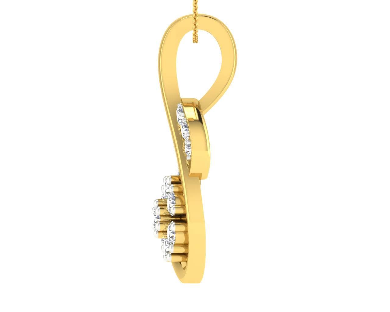 Leba diamond Pendant In gold - Jewelslane