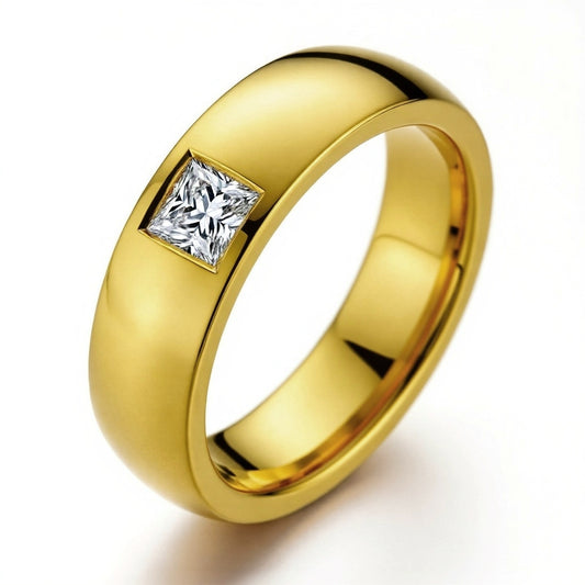 Leo Princess Cut Lab Diamond Solitaire Ring - jewelslane