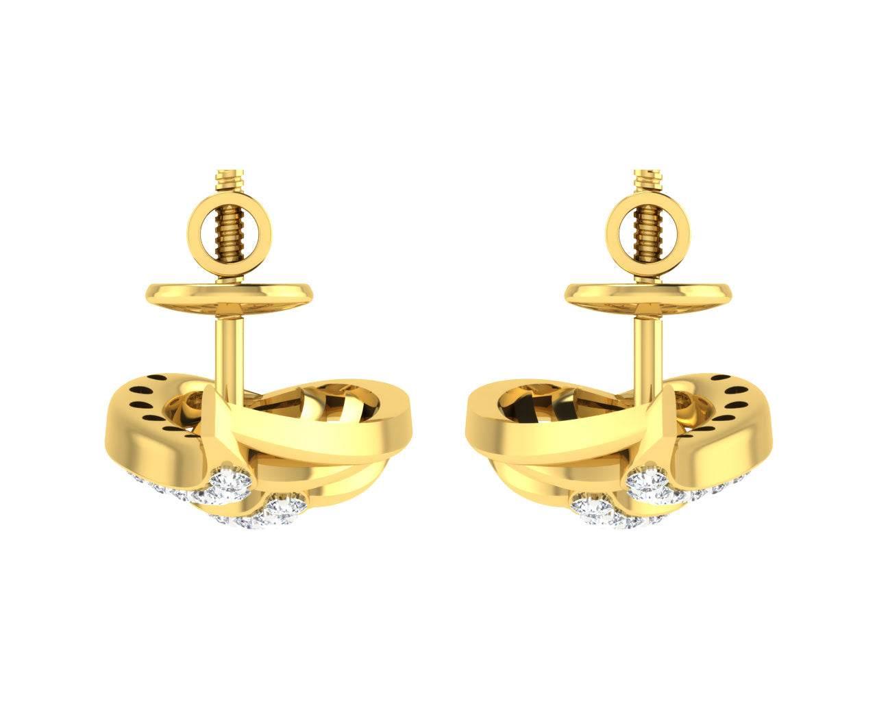 Leza Diamond Earrings in Gold - Jewelslane