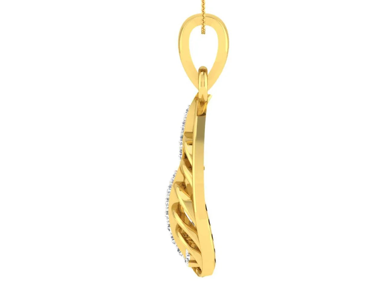 Leza Diamond Pendant in Gold - Jewelslane