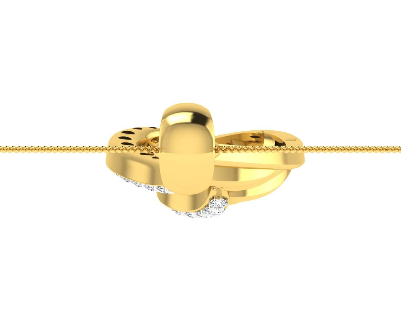 Leza Diamond Pendant in Gold - Jewelslane