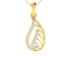 Leza Diamond Pendant in Gold - Jewelslane