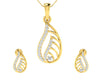 Leza Diamond Pendant & Earrings Set - Jewelslane
