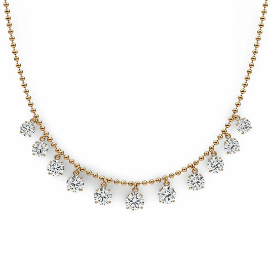 Lina Lab Grown Floating Diamonds Solitaire Necklace - Jewelslane