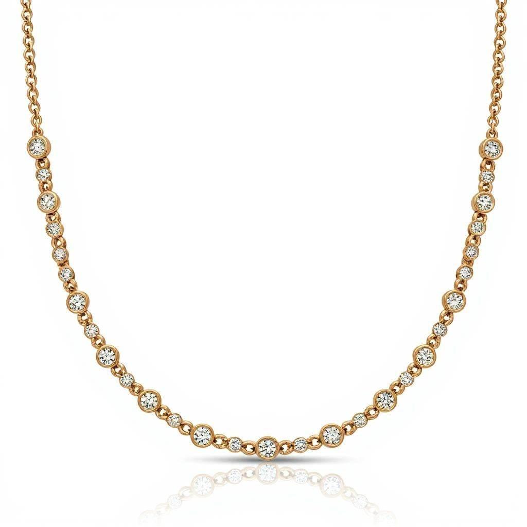 Lisa lab Grown Diamond Necklace in Gold - Jewelslane