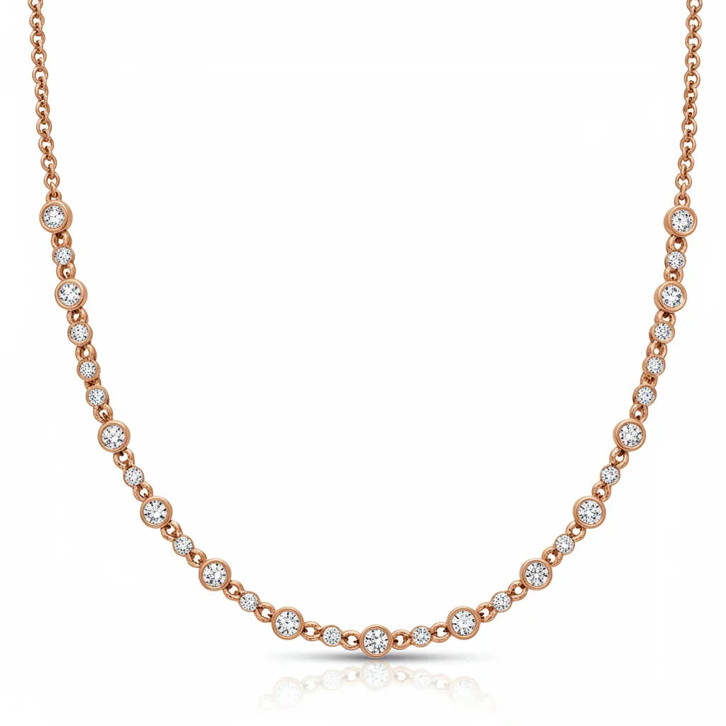 Lisa lab Grown Diamond Necklace in Gold - Jewelslane
