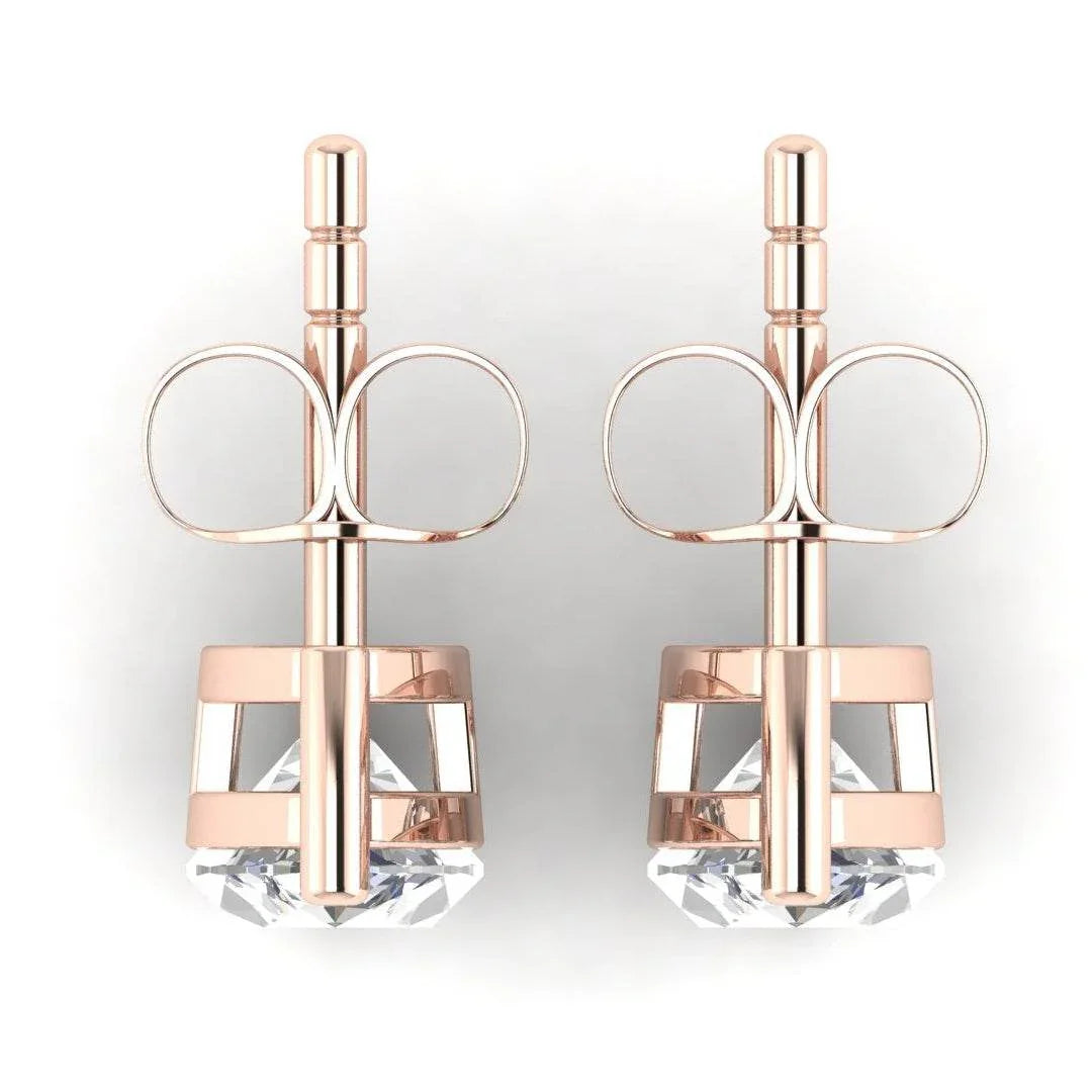 Lois Marquee shape Lab Grown Diamond Solitaire Earrings In Gold - Jewelslane