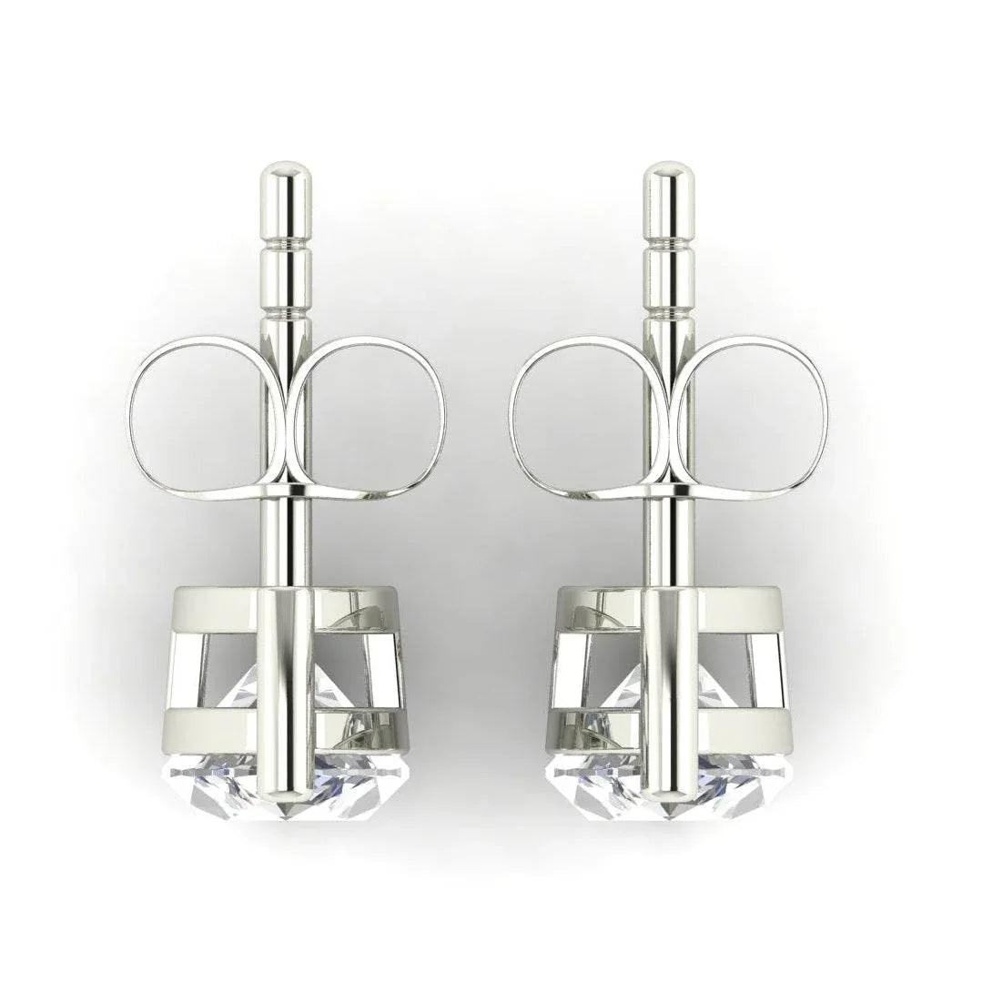 Lois Marquee shape Lab Grown Diamond Solitaire Earrings In Gold - Jewelslane