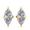 Lois Marquee shape Lab Grown Diamond Solitaire Earrings In Gold - Jewelslane