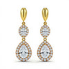 Loma Pear Shape Lab Diamond Solitaire Earrings - Jewelslane