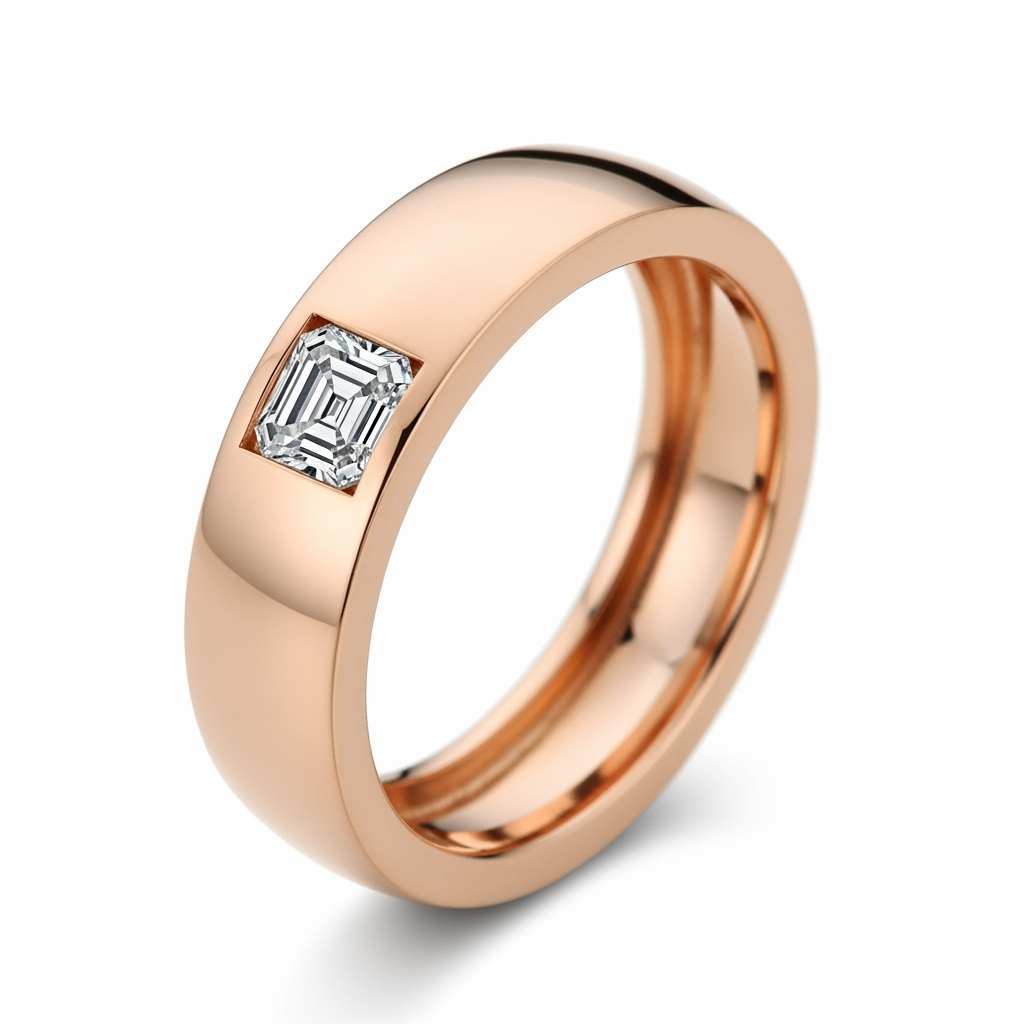 Luke Asscher Cut Lab Diamond Solitaire ring For Men - Jewelslane