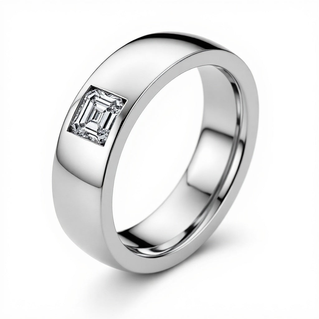 Luke Asscher Cut Lab Diamond Solitaire ring For Men - Jewelslane