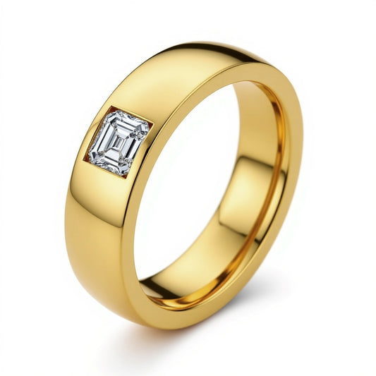 Luke Asscher Cut Lab Diamond Solitaire ring For Men - jewelslane