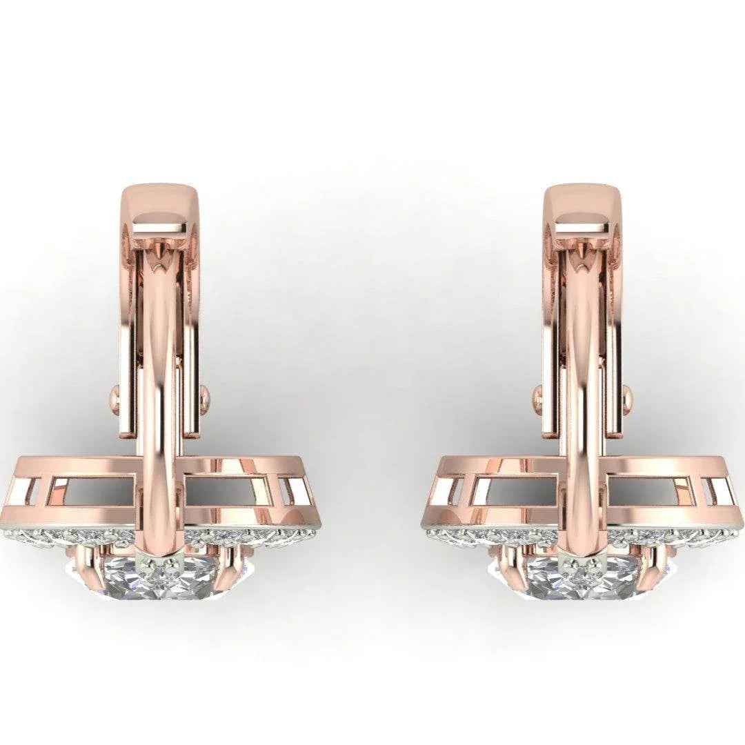 Lyla Oval Shape Lab grown Diamond solitaire earrings - Jewelslane