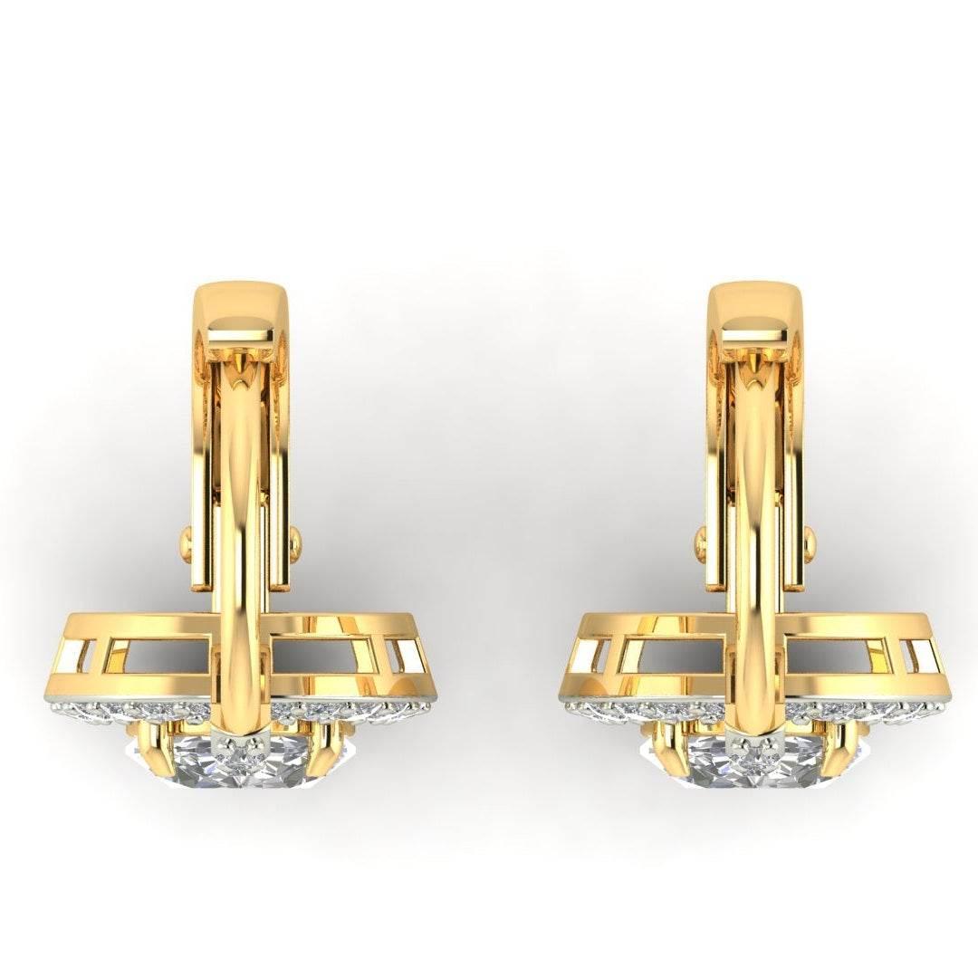 Lyla Oval Shape Lab grown Diamond solitaire earrings - Jewelslane