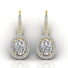 Lyla Oval Shape Lab grown Diamond solitaire earrings - Jewelslane