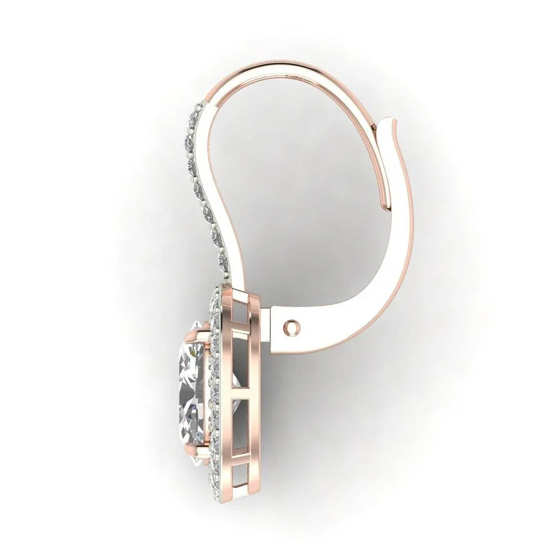 Lyla Oval Shape Lab grown Diamond solitaire earrings - Jewelslane