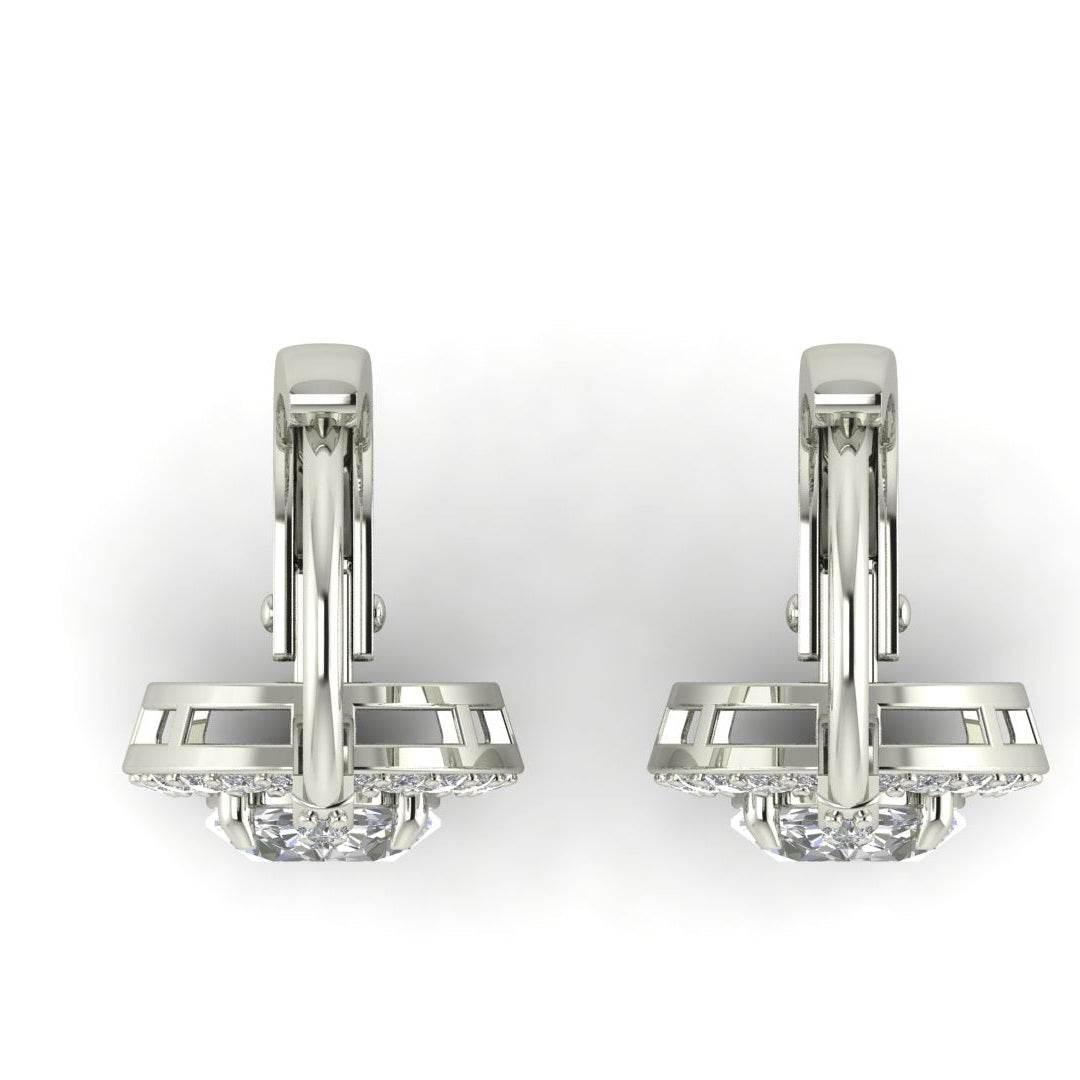 Lyla Oval Shape Lab grown Diamond solitaire earrings - Jewelslane