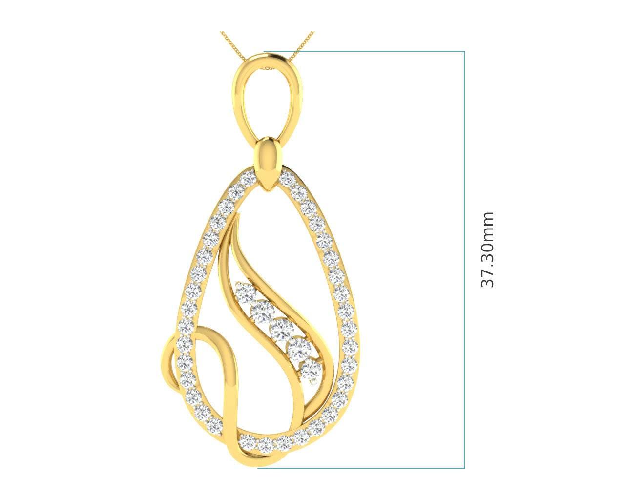 Lyra Diamond Pendant & Earrings Set - Jewelslane