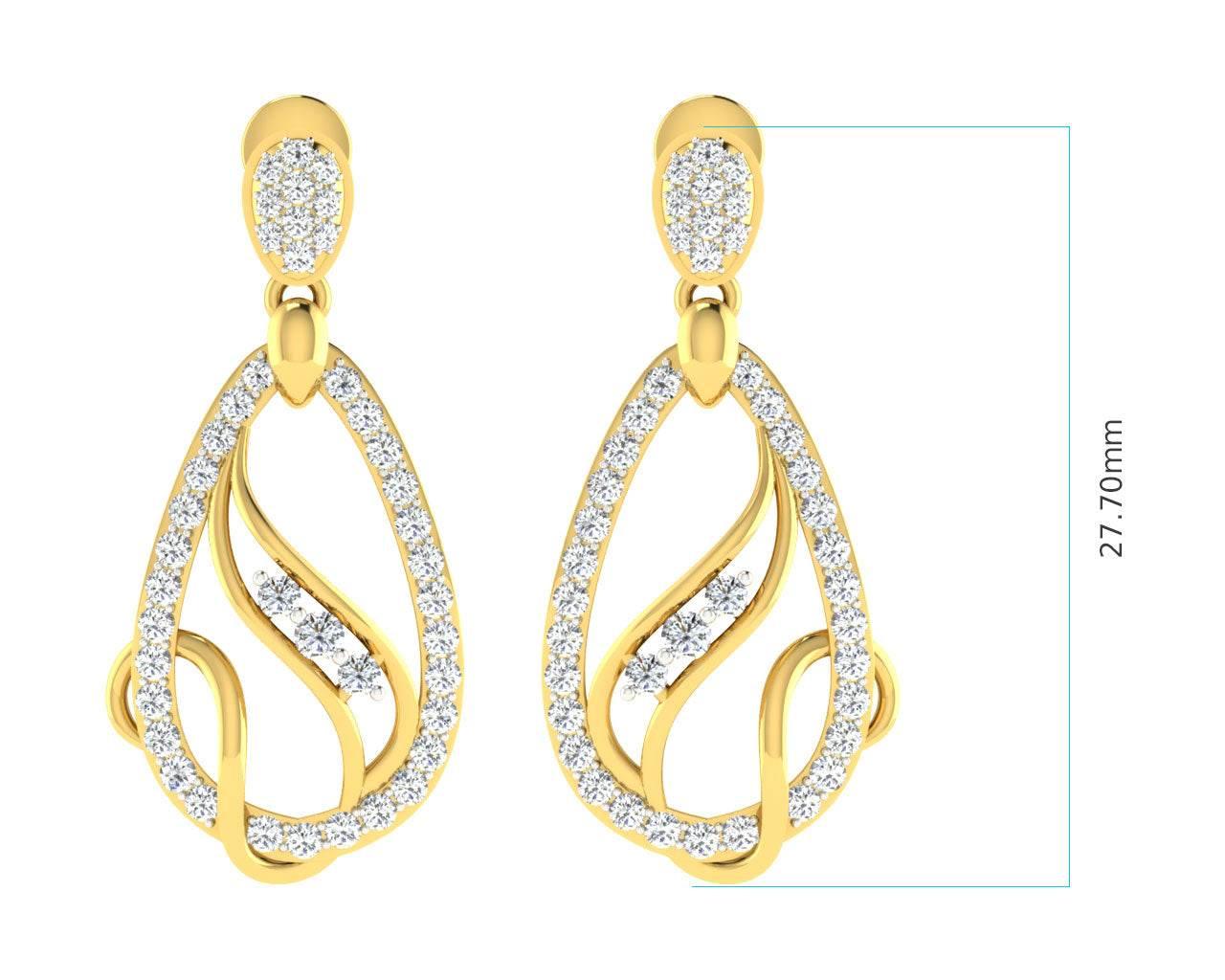Lyra Diamond Pendant & Earrings Set - Jewelslane