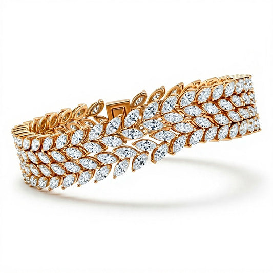 Macie Marquise Shape Diamonds Tennis Bracelet - Jewelslane