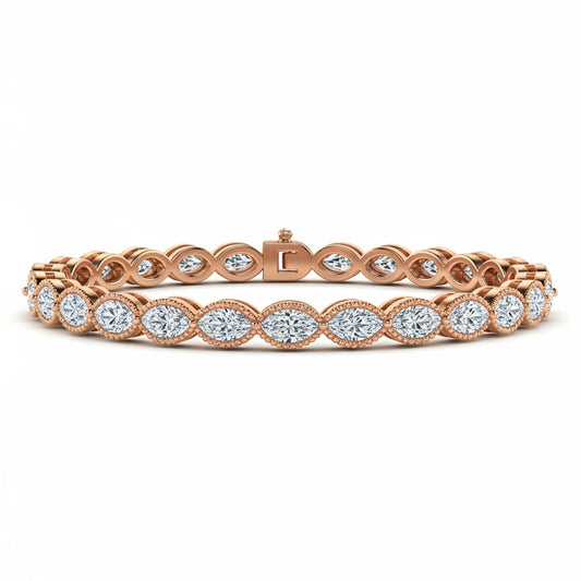 Maeve Marquise Shape Lab Diamonds Tennis Bracelet - Jewelslane