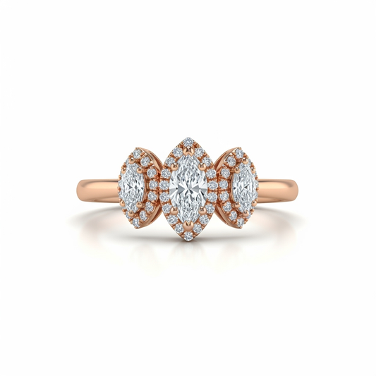 Maria Marquise Shape Lab Diamond Solitaire Ring - Jewelslane