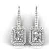 Mia Lab Grown Radiant Cut diamond solitaires earring set in gold - Jewelslane
