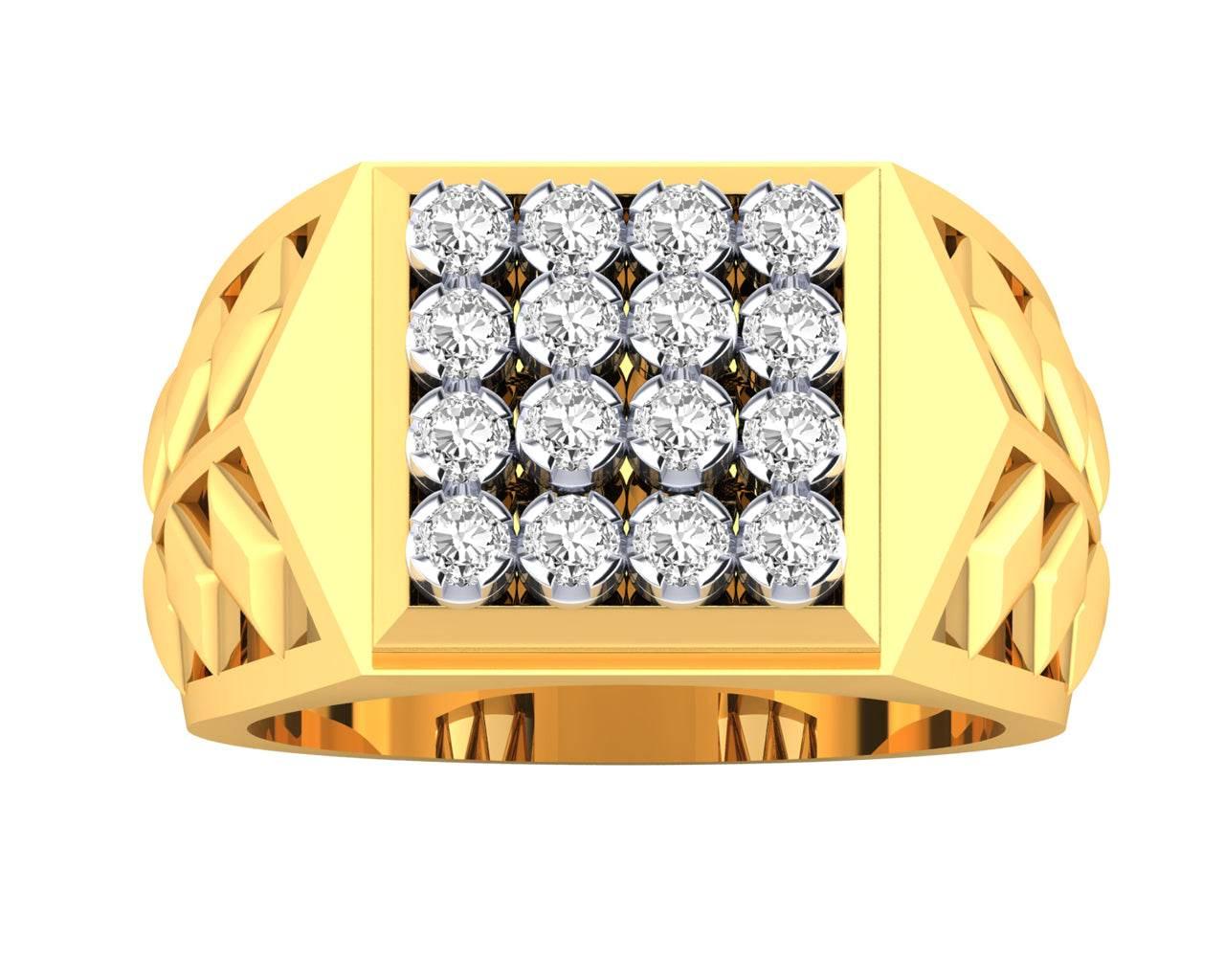 Mike Gents Diamond Ring in Gold - Jewelslane