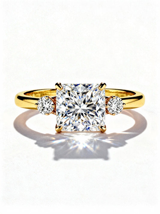 Nafisa Princess Cut Lab Diamond Soitaire Ring - Jewelslane