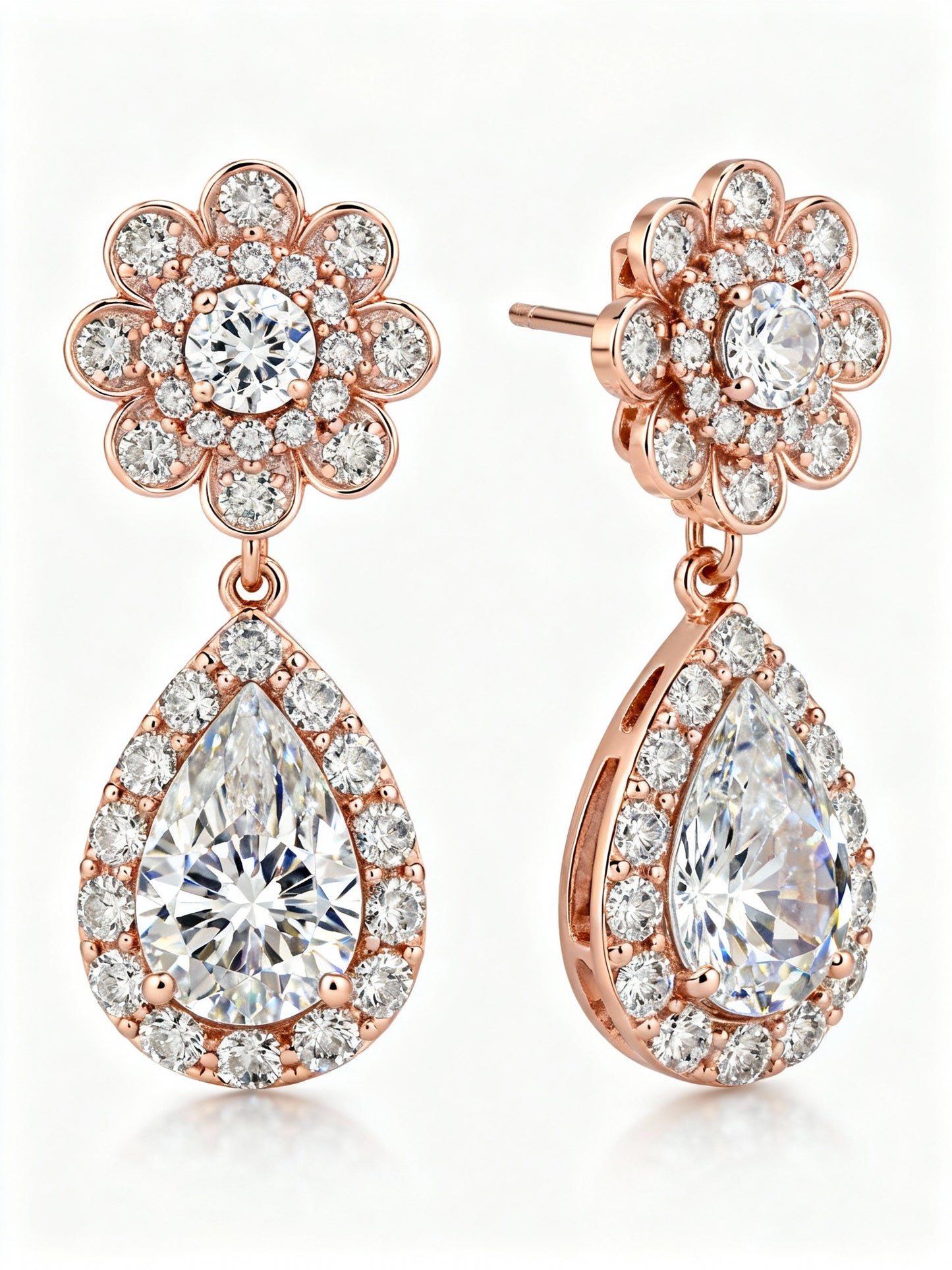 Najia Pear Shape Lab Diamond Earrings - Jewelslane