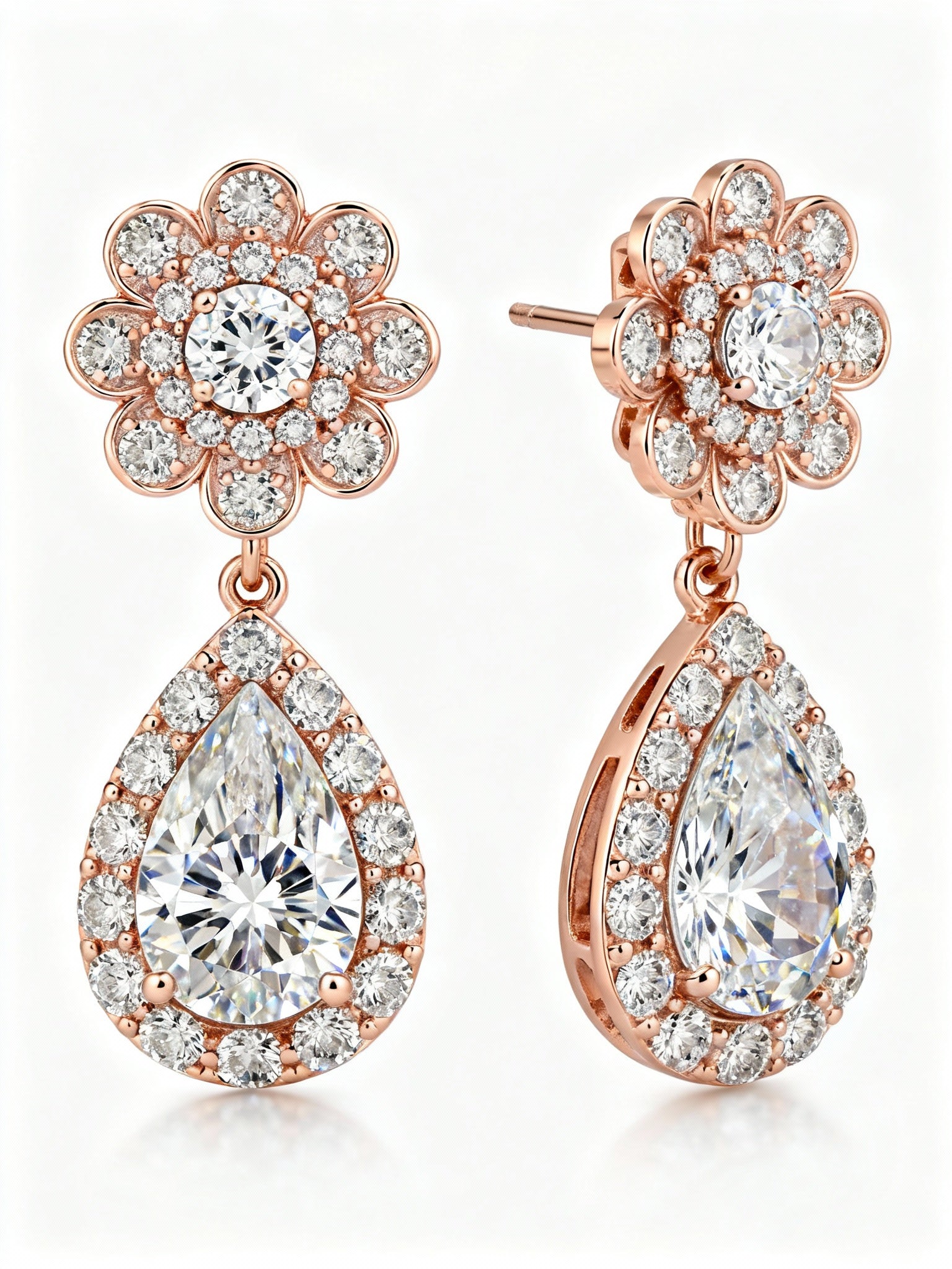 Najia Pear Shape Lab Diamond Earrings - Jewelslane