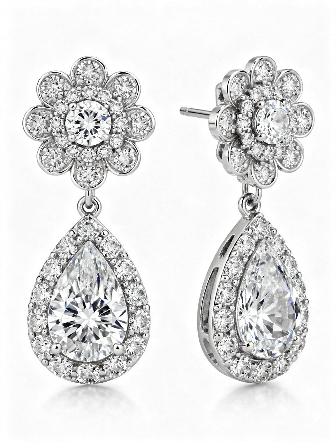 Najia Pear Shape Lab Diamond Earrings - Jewelslane