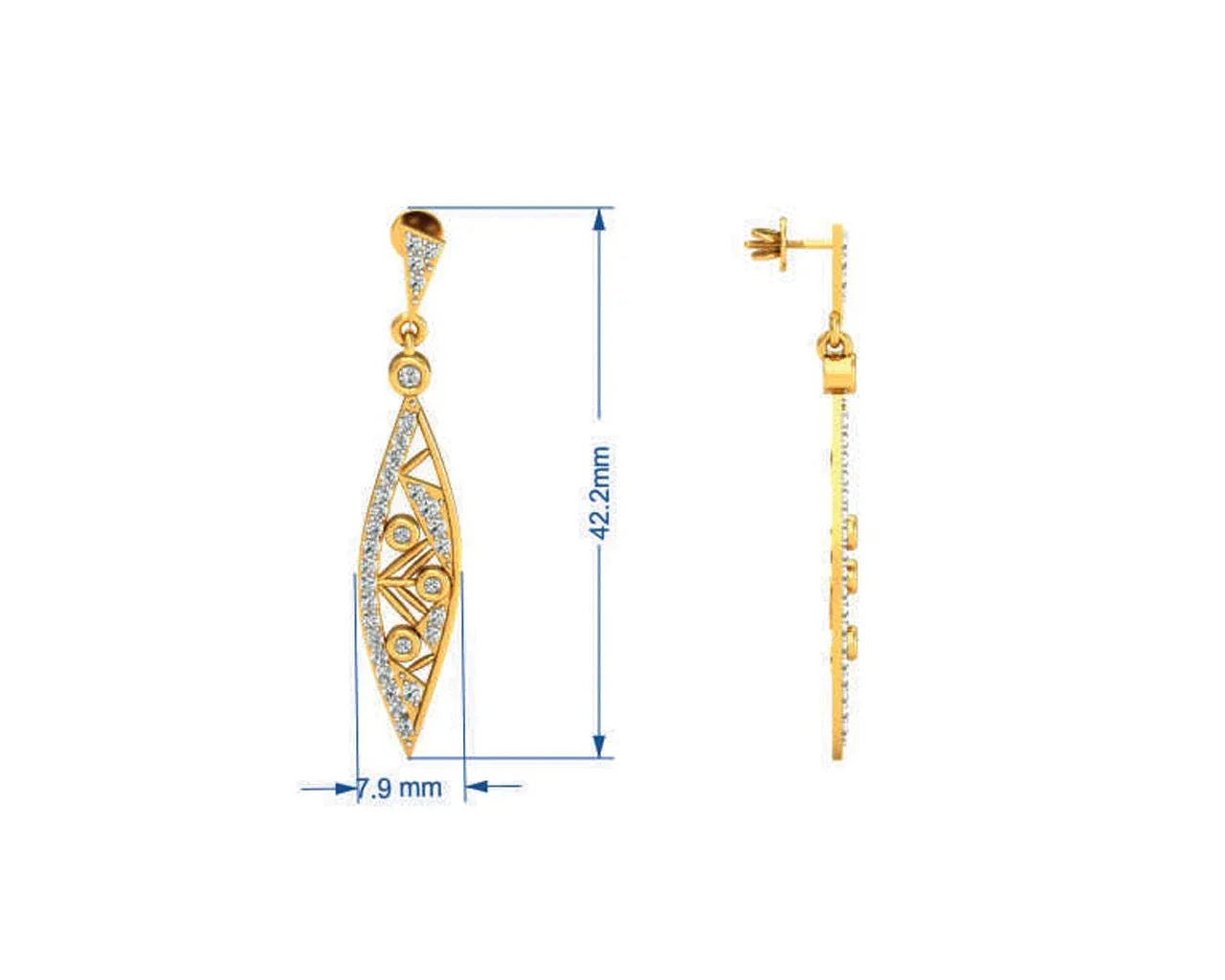 Navika Diamond Danglers - Jewelslane