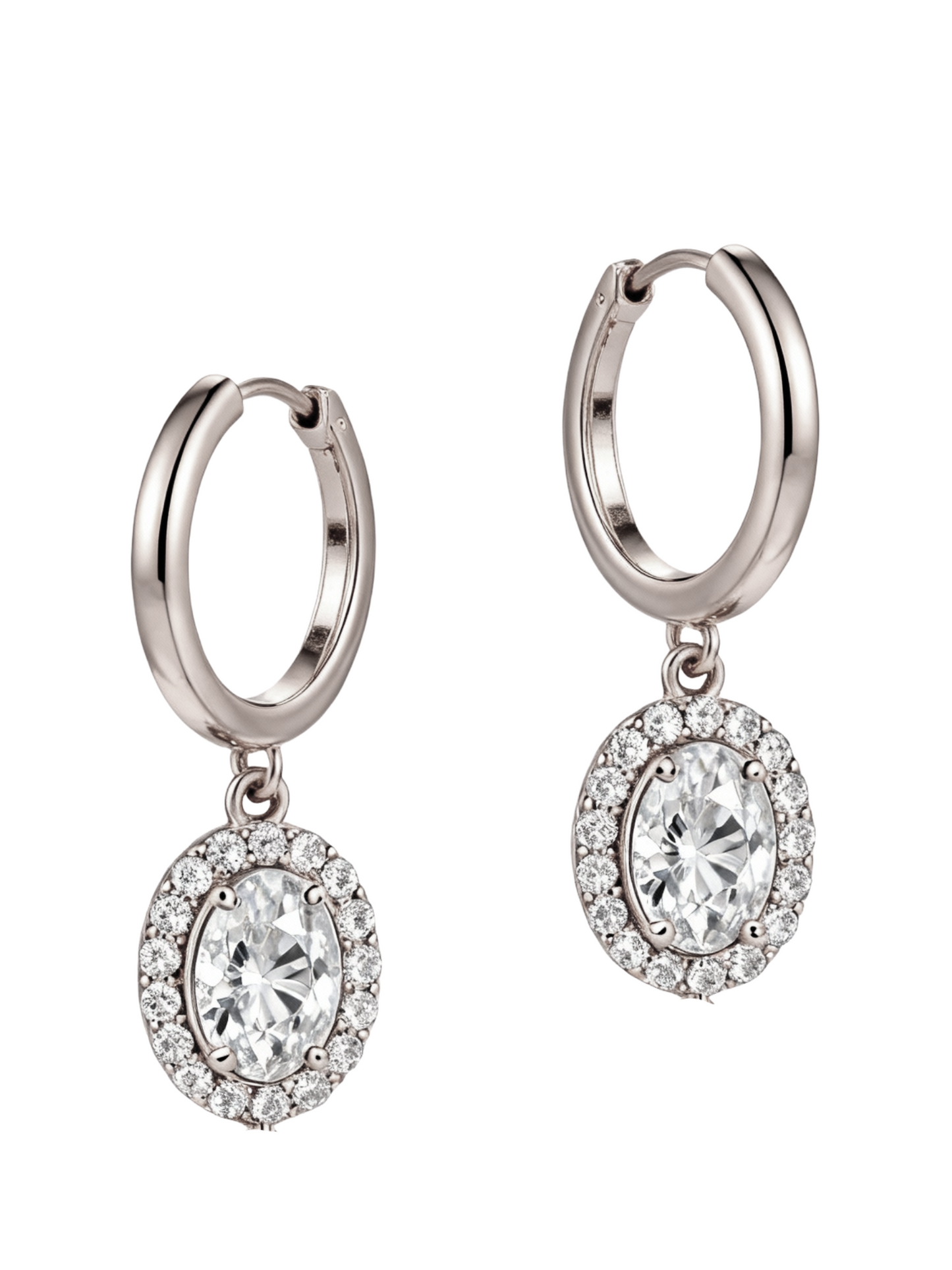 Neha Oval shape Lab Diamond solitaire Earrings - Jewelslane