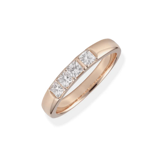 Nera Lab grown Princess cut Diamonds band in gold - Jewelslane