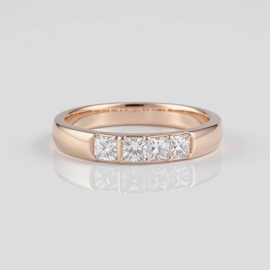 Nera Lab grown Princess cut Diamonds band in gold - Jewelslane