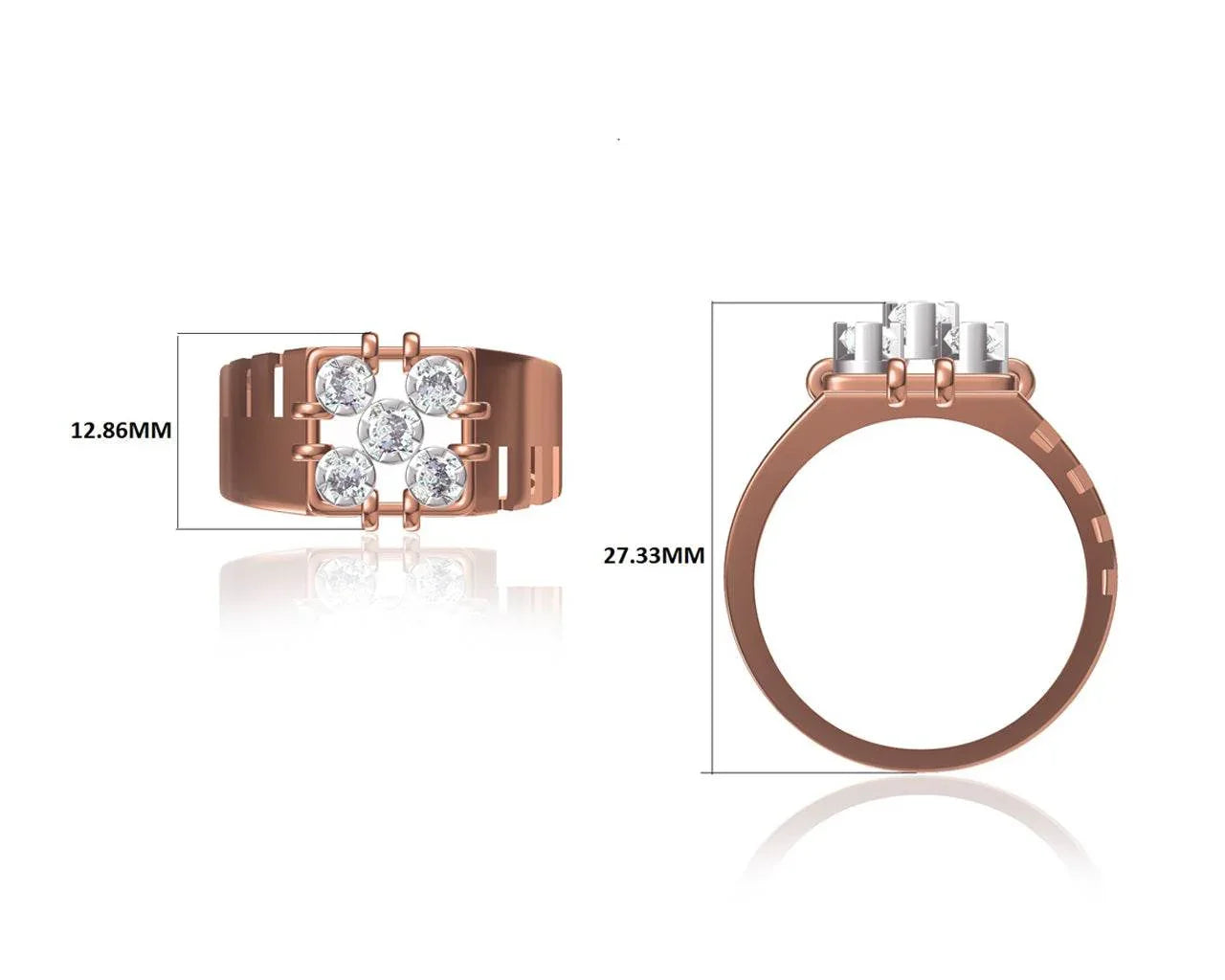 Nevile diamond ring in 18k Gold - Jewelslane