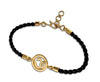 OM Bracelet On Nylon Thread with Gold Plated Adjustable Silver Lock for Girls - Jewelslane