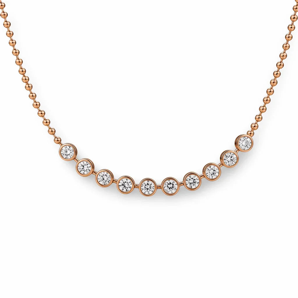 Nia Lab Grown diamond Solitaire necklace in Gold - Jewelslane