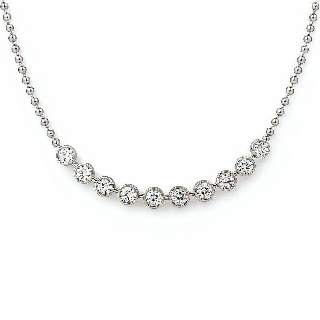 Nia Lab Grown diamond Solitaire necklace in Gold - Jewelslane