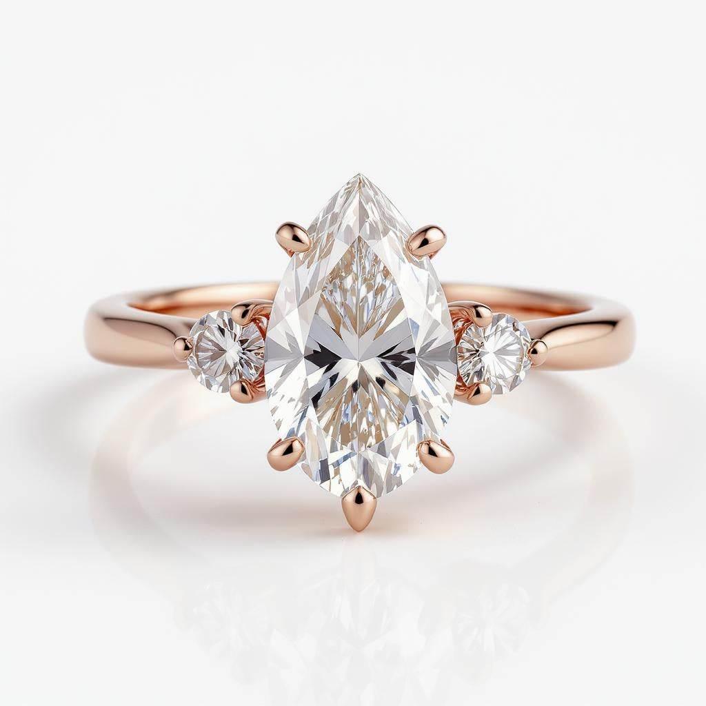 Nico Lab Grown Pear Shape Diamond Solitaire Ring set in gold - Jewelslane