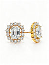 Nikita Emerald Cut Lab Diamond Solitaire Earrings - Jewelslane
