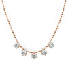 Nina Lab Grown Round Brilliant Cut floating Diamonds Necklace in gold - Jewelslane
