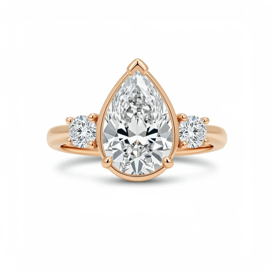 Noel Pear Shape Lab Diamond Solitaire Ring - Jewelslane