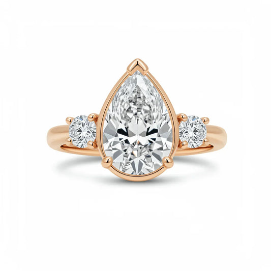 Noel Pear Shape Lab Diamond Solitaire Ring - Jewelslane