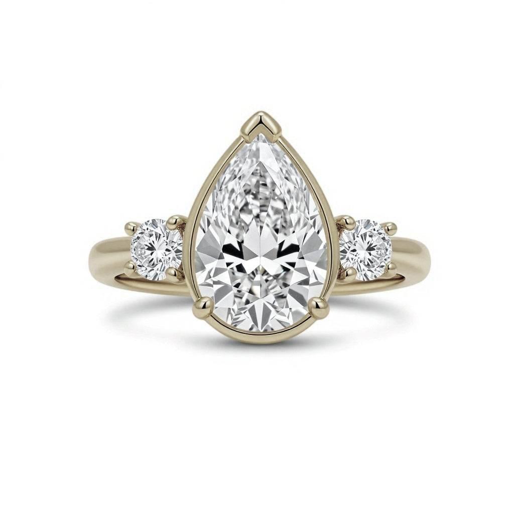 Noel Pear Shape Lab Diamond Solitaire Ring - Jewelslane